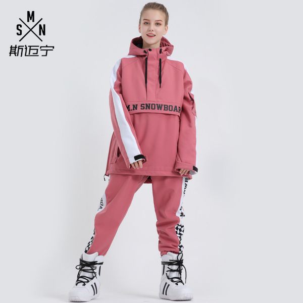 

smn brand women ski suit snowboard jacket pant skiing clothing trouser winter suit windproof waterproof outdoor sport wear