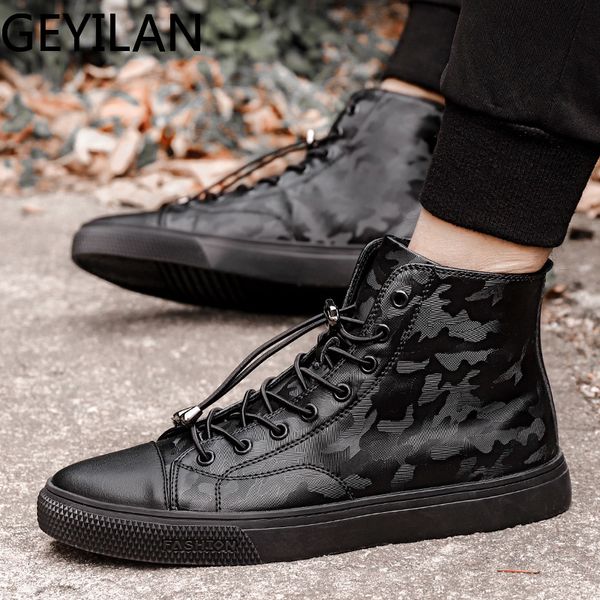 

fashion outdoor men winter with fur shoes warm ankle botas hombre comfortable leather winter plush boots men size 38-44, Black