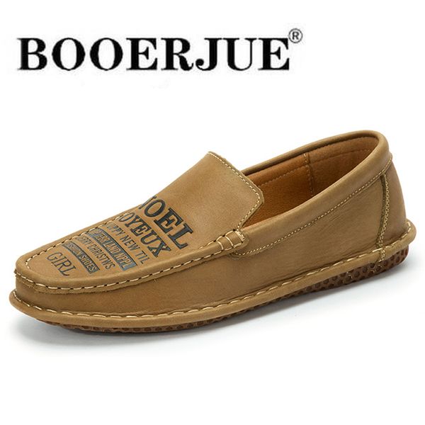 

luxury comfortable men casual leather shoes slip on loafers leather men shoes breathable flats driving moccasins, Black