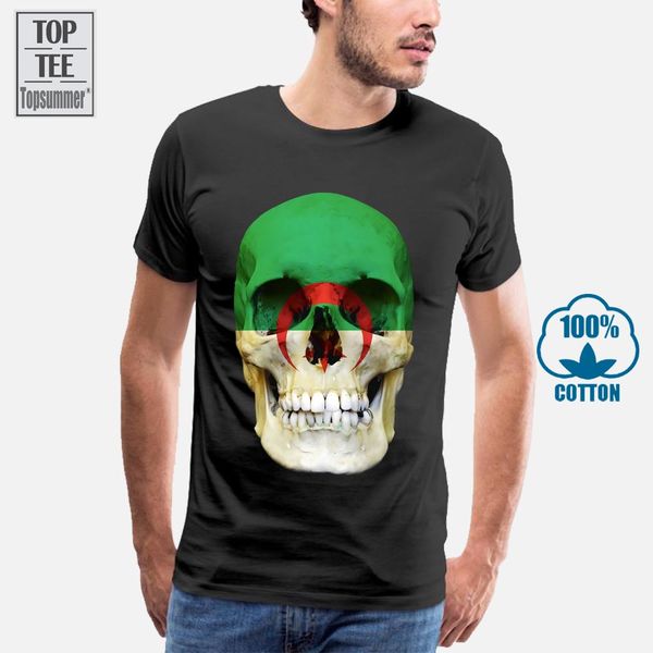 

classic algeria skull flag t shirt totenkopf banner algerian sizes s 5xl