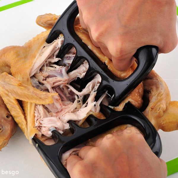 

black meat claws plastic meat forks bbq meat shredder claws chicken separator easy clean use barbecue kitchen tools bear claws bh2742 dbc