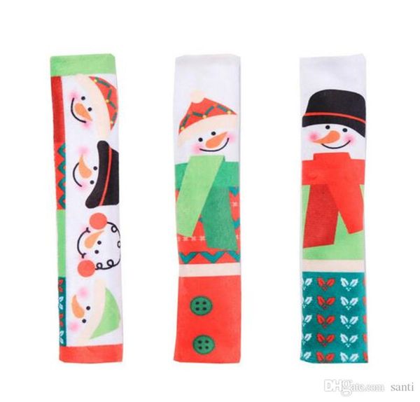 

праздничный 3шт / set снеговика кухня бытовой ручкой covers рождество декор кухня инструменты микроволновая печь двери холодильник ручки наб