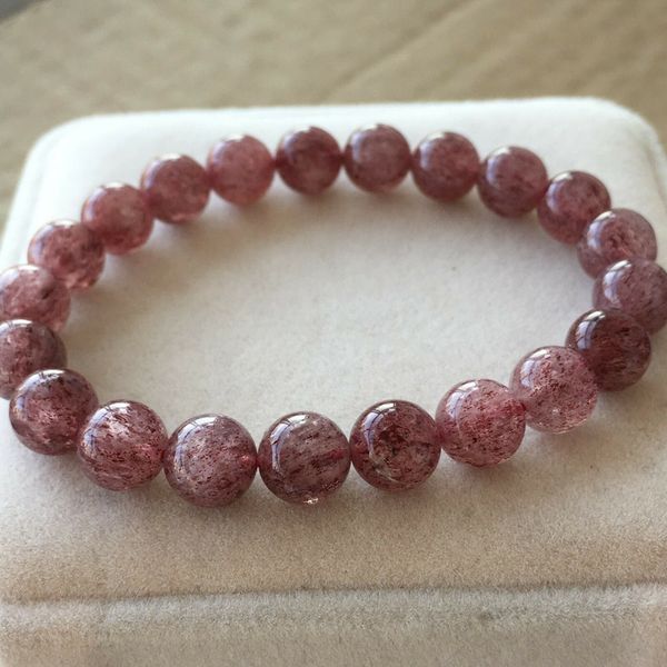 

8mm natural brazil super seven 7 melody crystal round beads bracelet 7.5, Black