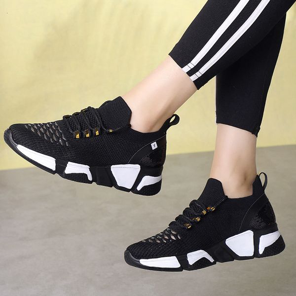 

women sneakers 2020 new spring fashion platform casual shoes breathable mesh shoes woman black sneakers tenis feminino