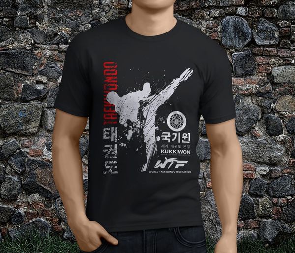 

new world tae kwon do federation korean martial art black men's new fashion men hip hop 3d print novelty t shirts