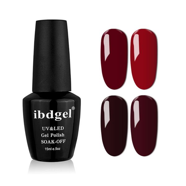 

3pcs /lot ibdgel gel classic red color series gel nail polish soak off uv nails beauty long lasting permanent nail varnish, Red;pink