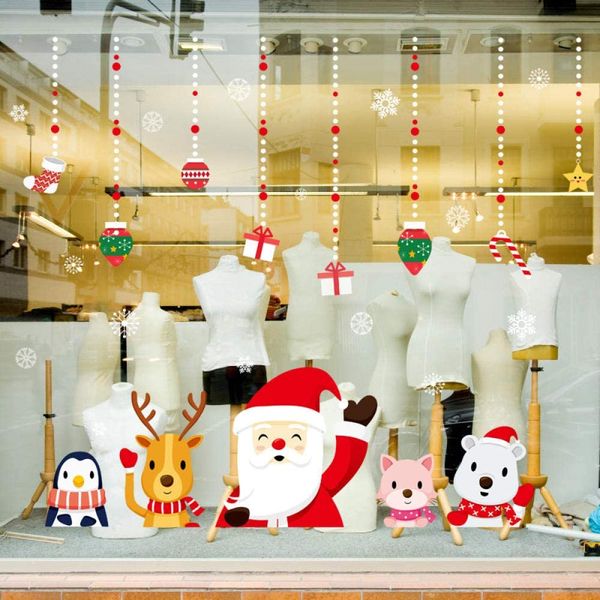 

christmas decorations the glass electrostatic window stickers christmas party decoration snowflake window stickers christmas hanging balls