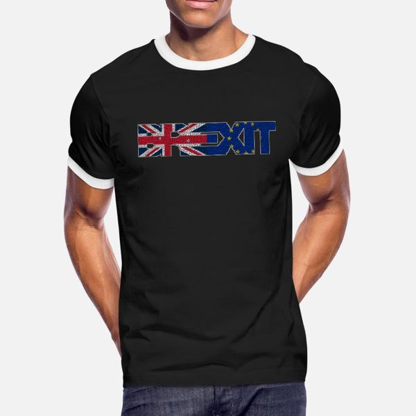 

brexit t shirt men create short sleeve euro size s-3xl letter loose comical spring vintage shirt