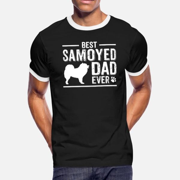

samoyed dad ever dog owner gift t shirt men personalized short sleeve plus size 3xl gents sunlight fashion summer style natural shirt