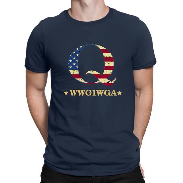

qanon wwg1wga q anon проблемные logo урожай t-shirt great awakening maga сша мужчины 2020 summer o образным вырезом с коротким рукавом печат