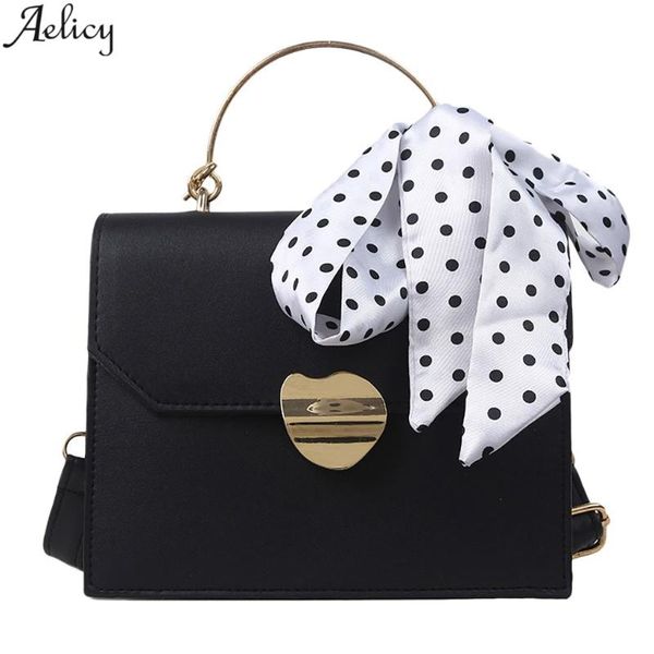 

aelicy women's bolsa feminina solid color bow ribbon leather shoulder bag fashion crossbody bag large capacity