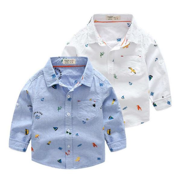 

printed cartoon cotton children boys shirts cotton solid kids shirts clothing for 2-8 years wear baby boy birthday gifts kids clothes, White;black