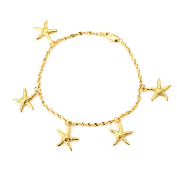

bangrui 21 cm mini gold starfish pendant chain bracelet men jewelry party gift wholesale rendy snake chain bracelet, Black