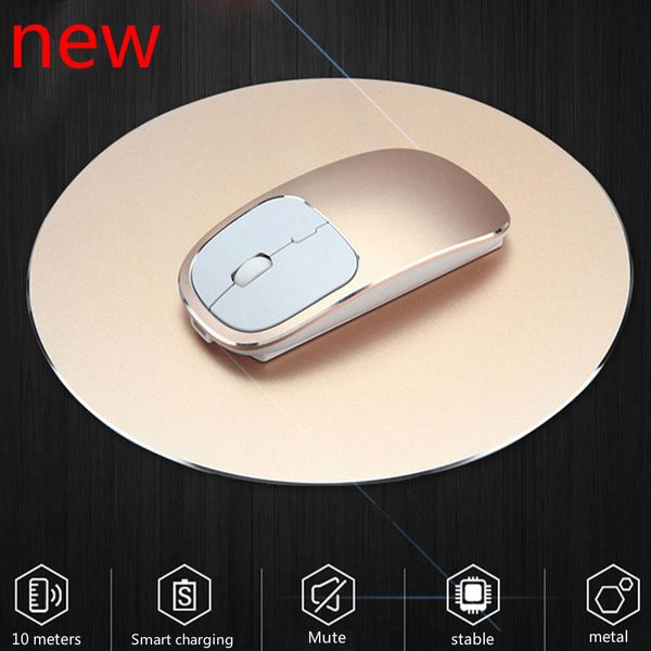 

1600 dpi usb optical wireless computer mouse 2.4g receiver super slim mouse for pc lapstylish aluminum alloy lasting life