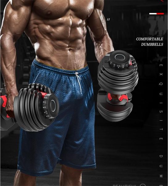 

stock 24h ship, weight adjustable dumbbell 5-52.5lbs fitness workouts dumbbells tone your strength and build your muscles