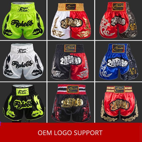 

муай тайский бокс шорты мужские женские всестороннее combat free спарринг борьба bjj boxeo crossfit брюки дети санда одежда, Blue