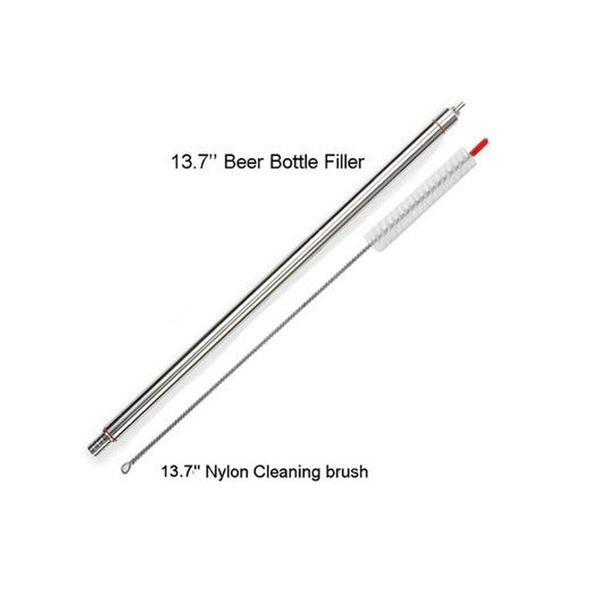 

2pcs/set lightweight spring bottle filler food grade beer stainless steel