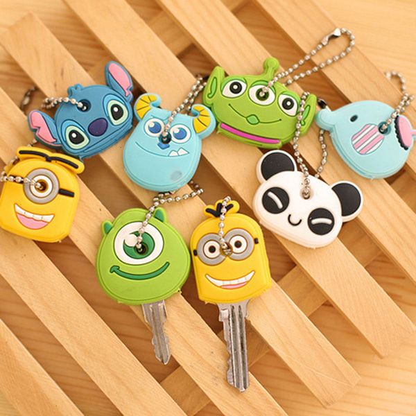 

cute fashion cartoon silicone key chains key rings for women/men, Silver