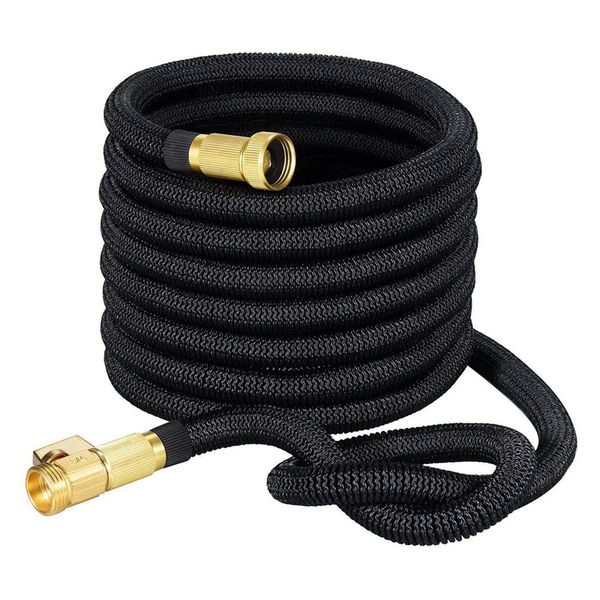 

50ft garden hose expandable water hose latex core 3/4 inch brass fittings flexible expanding