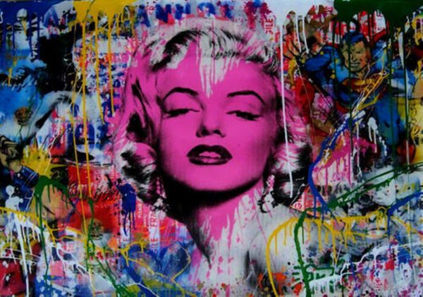 

г-н brainwash искусство граффити мэрилин монро home decor расписанную hd печать картина маслом на холсте wall art canvas картинки 200815