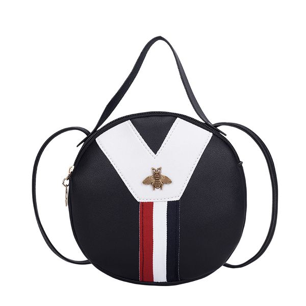 

2020 small bee mobile phone round women bag mini color contrast crossbody messager single shoulder bag female leisure