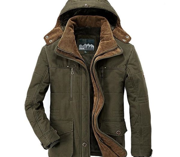 

mens super warm wool liner parkas hooded collar thicken winter jacket 155, Black
