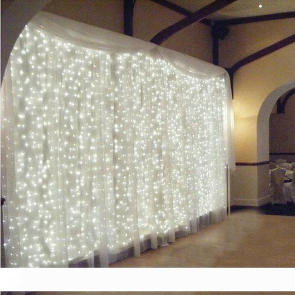 

4.5m x 3m 300 wedding icicle christmas lights led string fairy light garland birthday party garden curtain decorations for home