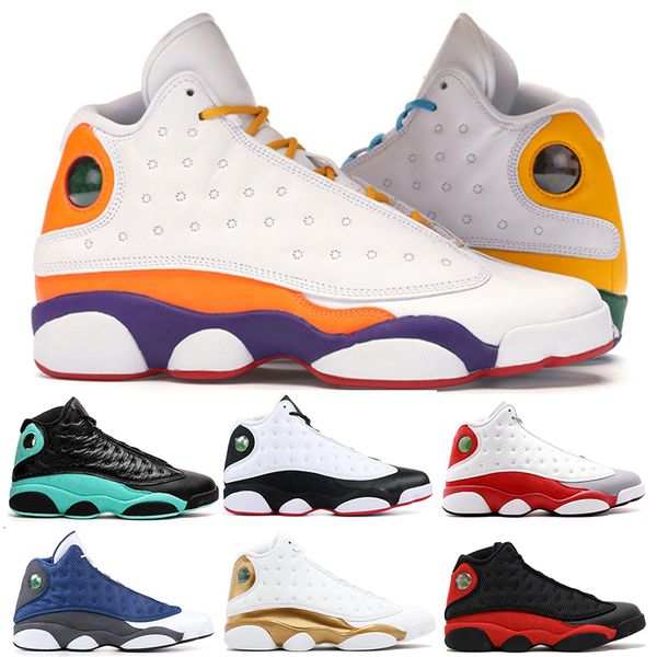 

new arrivel mens basketball shoes 13s playground chinese new year island green black cat defining moments alternate sports sneaker size 7-13