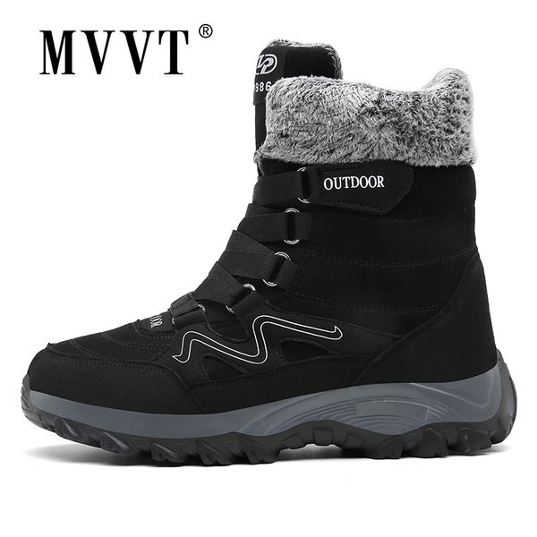 

2020 new high hiking boots with fur outdoor hiking shoes men warm snow shoes keep warm winter sneakers