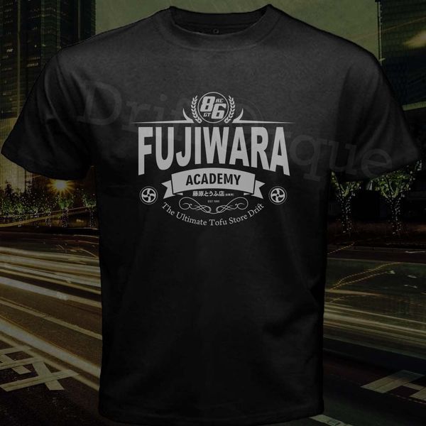 

fujiwara difting academy trueno ae86 gt initial d fujiwara black men's t-shirt 2019 new men's fashion summer printing t shirts