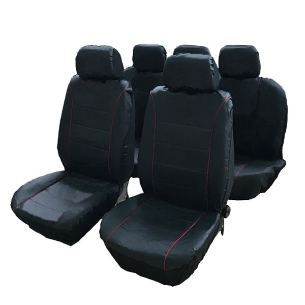 

winsun 9pcs general seasons 5 seats car seat covers set gray black
