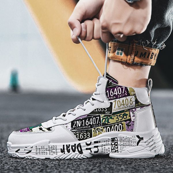 

paris men walking sneakers athletics jogging outdoor triple s chunky mid trainers