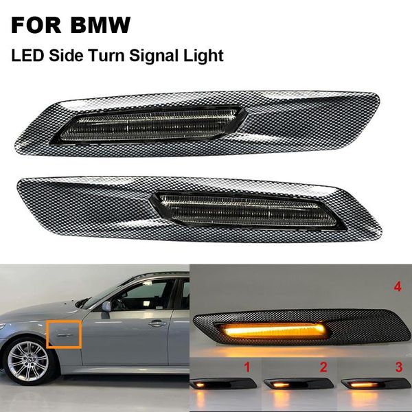 

2x dynamic blinker indicator light arrow sweep flowing led side marker lamp for e60 e61 e82 e82 e88 e90 e92 e93