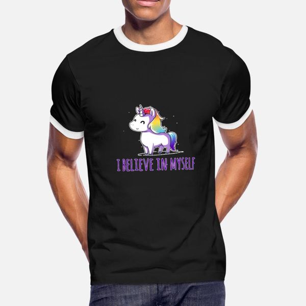 

i believe in myself unicorn lover s gif t shirt men printed tee shirt s-xxxl pattern graphic building summer style vintage shirt