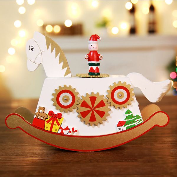 

horse ferris wheel trojan wooden music box christmas home birthday baby room