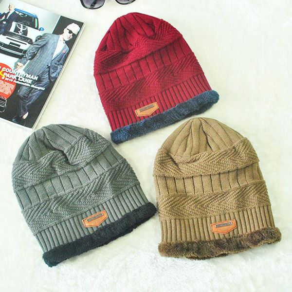 

new men's cap plus velvet fashion designer beanie hats warm winter hats knitted high-quality bottle caps simple female bucket hats 2222, Blue;gray