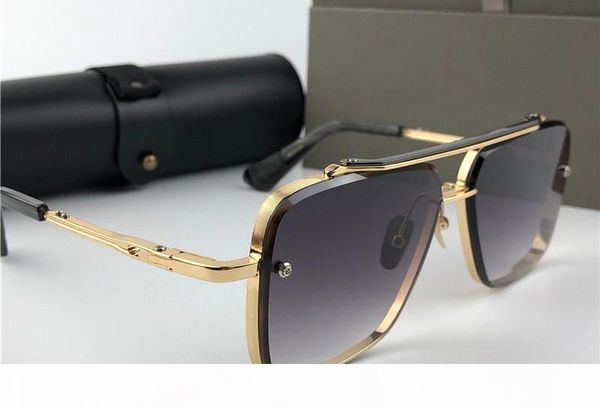 

дизайнер квадратные солнцезащитные очки 121 gold матовый рама с серый градиент объектива солнцезащитные очки uv 400 объектива новая с коробк, White;black