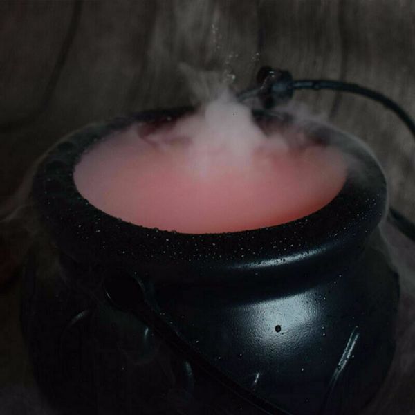 

24w halloween fog mist maker color changing cauldron shape smoke machine fogger party decoration prop