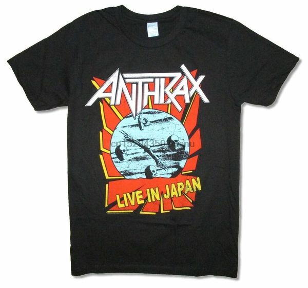 

anthrax live in japan skulls black t shirt new official merch soft(1