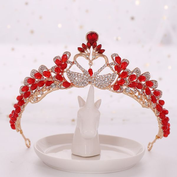 

bridal jewelry korean srystal crown hair band childrens dress accessories show scrown headdress, Golden;silver