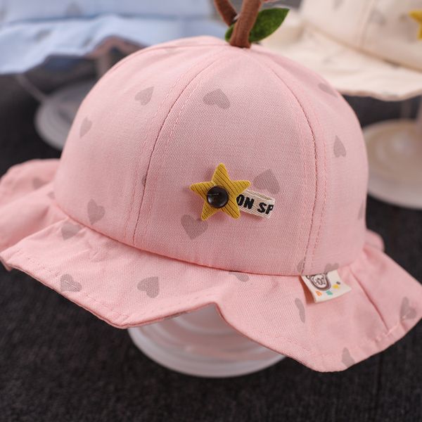 

baby fisherman hat summer cute princess thin sun hat, Yellow