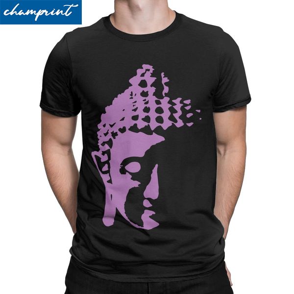 

урожай будда t-shirt мужчины круглый воротник чистого хлопка тенниска буддизм духовная религия короткие рукава tee shirt 4xl 5xl tops
