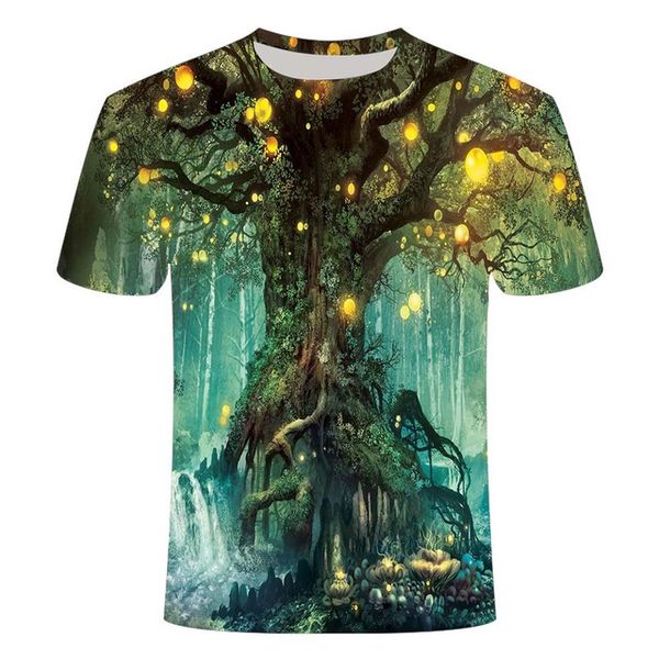 

anime palm tree beach men 3d print shirts hentai aesthetic oversized men clothing