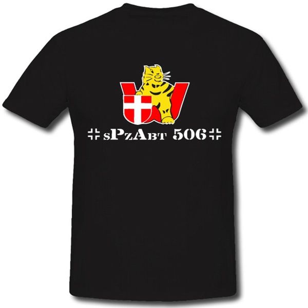 

2019 новый хлопок майки spzabt 506 wh тайгера schwere танковой абтайлюнг wappen abzeichen wk- майки summer футболка