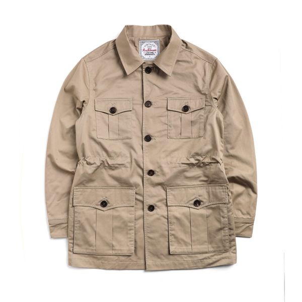 

wt-0008 read description cotton vintage safari jacket bush jacket, Black;white