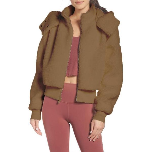 

plush coat plus size women autumn winter fluffy 2020 solid long sleeve hooded zipper fake fur wollen coat soft female overcoat, Black