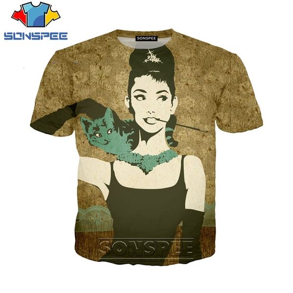 

popular audrey hepburn 3d print shirts hentai harajuku harajuku men clothing