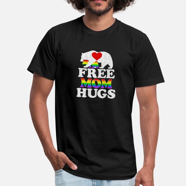 

free hugs мама женщина lgbt pride мама тенниска мужчины печать 100% хлопка o шея тонкой фитнес дышащей весна осень формальной рубашку