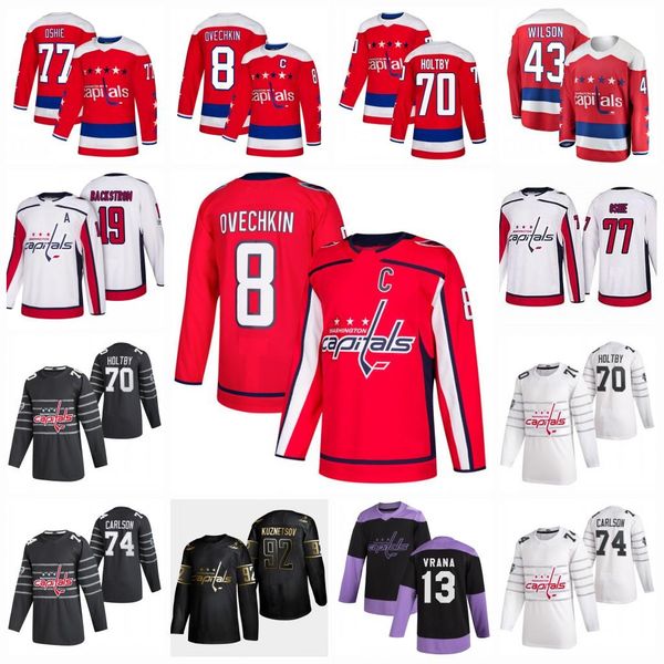 

custom alex ovechkin washington capitals jersey jakub vrana ilya kovalchuk braden holtby t.j. oshie nicklas backstrom tom wilson burakovsky, Black;red