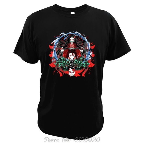 

demon slayer kimetsu no yaiba t shirt digital print tees o-neck japanese anime men cotton t-shirt